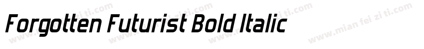 Forgotten Futurist Bold Italic字体转换